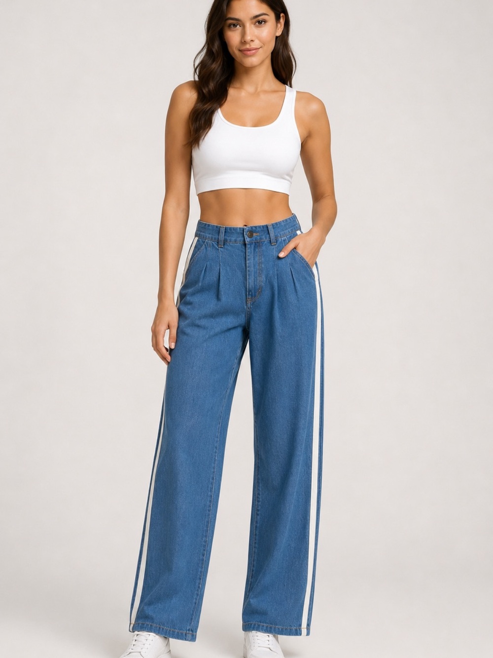 Maven Side Stripe Denim Pants